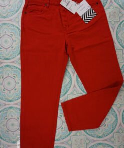 10pc FREE PEOPLE x Sandrine Rose Red Jeans 27 28 #29859A (L-4-2)