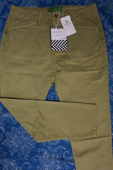 14pc FREE PEOPLE x Sandrine Rose GREEN Jeans #29935e (H-2-3)