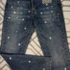 15pc FREE PEOPLE x Sandrine Rose POLKA DOT Blue Jeans #29870A (J-4-7)
